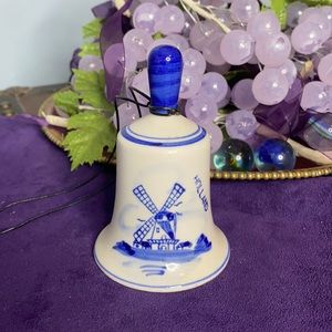 . Vintage Delft Ceramic Candle Snuffer E&H # 10285